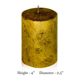 Golden Distress pillar Candle