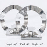 Double Ring Silver candle Stand
